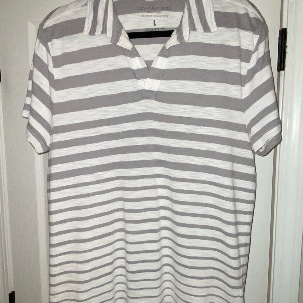Calvin Klein Cotton  striped polo